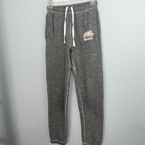 Roots Canada Women’s XXS Jogger gray logo Sweatpants - Picture 6 of 10